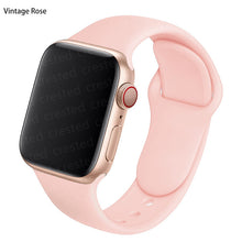 Load image into Gallery viewer, Silicone Strap For Apple Watch Band 44mm 40mm 38mm 42Mm Correa Iwatch Serie Se 6 5 4 3 Bracelet Apple Watch Series 7 45mm 41mm
