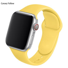 Load image into Gallery viewer, Silicone Strap For Apple Watch Band 44mm 40mm 38mm 42Mm Correa Iwatch Serie Se 6 5 4 3 Bracelet Apple Watch Series 7 45mm 41mm
