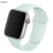 Load image into Gallery viewer, Silicone Strap For Apple Watch Band 44mm 40mm 38mm 42Mm Correa Iwatch Serie Se 6 5 4 3 Bracelet Apple Watch Series 7 45mm 41mm
