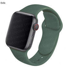 Load image into Gallery viewer, Silicone Strap For Apple Watch Band 44mm 40mm 38mm 42Mm Correa Iwatch Serie Se 6 5 4 3 Bracelet Apple Watch Series 7 45mm 41mm
