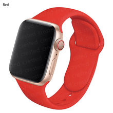 Load image into Gallery viewer, Silicone Strap For Apple Watch Band 44mm 40mm 38mm 42Mm Correa Iwatch Serie Se 6 5 4 3 Bracelet Apple Watch Series 7 45mm 41mm

