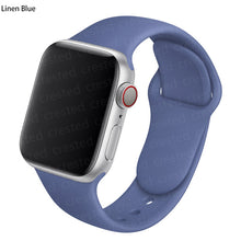 Load image into Gallery viewer, Silicone Strap For Apple Watch Band 44mm 40mm 38mm 42Mm Correa Iwatch Serie Se 6 5 4 3 Bracelet Apple Watch Series 7 45mm 41mm
