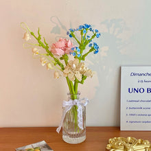 Load image into Gallery viewer, Simulation Building Blocks Flower Tulip Rose Sunflower Potted Bouquet Mini Flower Block DIY Children's Assembled Toy Girl Gift
