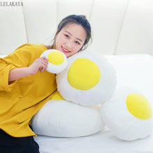 Load image into Gallery viewer, Simulation Fried Egg Plush Toys 40cm Cute Poached Egg Pillow With Blanket Food Plush Doll Soft Nap Pillow Funny Gifts For Kids
