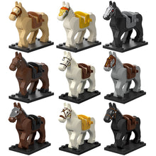 Load image into Gallery viewer, Single Sell Medieval Knight Roman War Horse Rohan Animal Building Blocks Action Figures Toys For Children Koruit XP1007-1016
