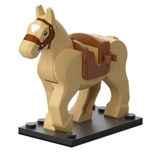 Load image into Gallery viewer, Single Sell Medieval Knight Roman War Horse Rohan Animal Building Blocks Action Figures Toys For Children Koruit XP1007-1016
