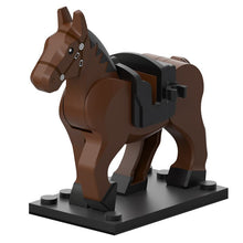 Load image into Gallery viewer, Single Sell Medieval Knight Roman War Horse Rohan Animal Building Blocks Action Figures Toys For Children Koruit XP1007-1016
