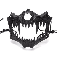 Load image into Gallery viewer, Skull Party Mask Demon Werewolf Tigers Skull Half Face Cover Mask Halloween Dance Prom Cosplay Costume Mask Prop
