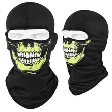 Load image into Gallery viewer, Skull Print Bandana Balaclava Full Face Cover Elastic Outdoor Fishing Hunting Hiking Cycling Neck Gaiter Head Warmer Face Shield
