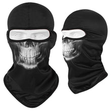 Load image into Gallery viewer, Skull Print Bandana Balaclava Full Face Cover Elastic Outdoor Fishing Hunting Hiking Cycling Neck Gaiter Head Warmer Face Shield
