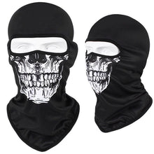 Load image into Gallery viewer, Skull Print Bandana Balaclava Full Face Cover Elastic Outdoor Fishing Hunting Hiking Cycling Neck Gaiter Head Warmer Face Shield
