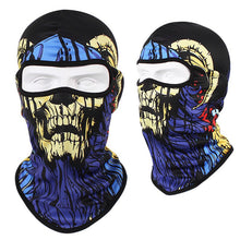Load image into Gallery viewer, Skull Print Bandana Balaclava Full Face Cover Elastic Outdoor Fishing Hunting Hiking Cycling Neck Gaiter Head Warmer Face Shield
