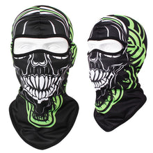 Load image into Gallery viewer, Skull Print Bandana Balaclava Full Face Cover Elastic Outdoor Fishing Hunting Hiking Cycling Neck Gaiter Head Warmer Face Shield
