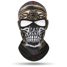 Load image into Gallery viewer, Skull Printed Bandana Breathable Outdoor Cool Sunscreen Balaclava Windproof Lycra Motorcycle Face Mask Cycling Bicycle Headgear
