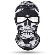Load image into Gallery viewer, Skull Printed Bandana Breathable Outdoor Cool Sunscreen Balaclava Windproof Lycra Motorcycle Face Mask Cycling Bicycle Headgear
