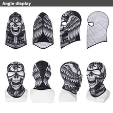 Load image into Gallery viewer, Skull Printed Bandana Breathable Outdoor Cool Sunscreen Balaclava Windproof Lycra Motorcycle Face Mask Cycling Bicycle Headgear
