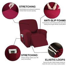 Load image into Gallery viewer, Sofa \Cover High Elasticity Solid Color All-Inclusive Rocker Cover Thick Fabric Recliner Cover
