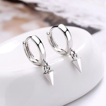 Load image into Gallery viewer, Small Hoop Earrings Smooth Tiny Huggies With Hollow Cross Star Pendants Female Dangle Earring Cute Piercing Earring Gifts
