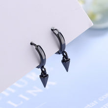 Load image into Gallery viewer, Small Hoop Earrings Smooth Tiny Huggies With Hollow Cross Star Pendants Female Dangle Earring Cute Piercing Earring Gifts
