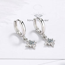 Load image into Gallery viewer, Small Hoop Earrings Smooth Tiny Huggies With Hollow Cross Star Pendants Female Dangle Earring Cute Piercing Earring Gifts
