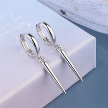 Load image into Gallery viewer, Small Hoop Earrings Smooth Tiny Huggies With Hollow Cross Star Pendants Female Dangle Earring Cute Piercing Earring Gifts
