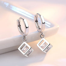 Load image into Gallery viewer, Small Hoop Earrings Smooth Tiny Huggies With Hollow Cross Star Pendants Female Dangle Earring Cute Piercing Earring Gifts
