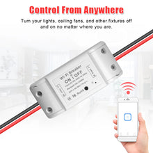 Load image into Gallery viewer, Smart Light Switch DIY WiFi Breaker Works With Alexa Google Home Universal Timer Life APP Wireless Remote Control Fan Switch
