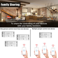 Load image into Gallery viewer, Smart Light Switch DIY WiFi Breaker Works With Alexa Google Home Universal Timer Life APP Wireless Remote Control Fan Switch
