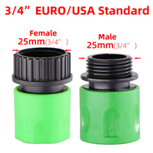 Load image into Gallery viewer, Quick Connector Nipple EURO USA 3/4 Inch Male Threaded Hose Pipe Adapter for Garden Tubing Drip Irrigation Watering System

