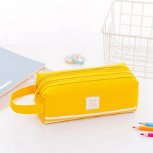 Load image into Gallery viewer, Pencil Case Candy Color Large Capacity Double Zipper Fabric Pen Box
