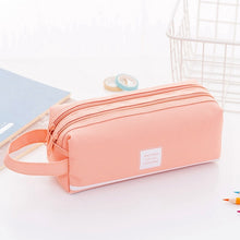 Load image into Gallery viewer, Pencil Case Candy Color Large Capacity Double Zipper Fabric Pen Box
