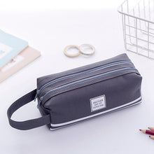 Load image into Gallery viewer, Pencil Case Candy Color Large Capacity Double Zipper Fabric Pen Box
