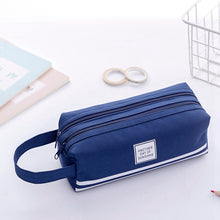 Load image into Gallery viewer, Pencil Case Candy Color Large Capacity Double Zipper Fabric Pen Box
