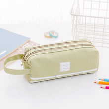 Load image into Gallery viewer, Pencil Case Candy Color Large Capacity Double Zipper Fabric Pen Box
