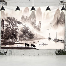 Load image into Gallery viewer, Snow Mountain Natural Scenery Tapestry Wall Hanging River Hippie Mattress Bohemian Bedroom Living Room Home Decor
