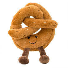 Load image into Gallery viewer, Soft Cartoon Figure Pretzel Crossant Toast Bread Doll Plush Food Toy Stuffed Baguette Poach Egg Decor Doll For Girl Kid Birthday
