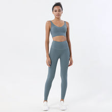 Load image into Gallery viewer, Yoga Set Sports Suit Women Lounge Wear Crop Tops And Leggings
