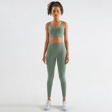 Load image into Gallery viewer, Yoga Set Sports Suit Women Lounge Wear Crop Tops And Leggings
