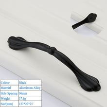 Load image into Gallery viewer, Doorknob Solid Modern Simple Furniture Hardware Accessories Drawer Cabinet Door Handle American Black Cabinet Wardrobe Single Hole Knobs
