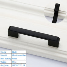 Load image into Gallery viewer, Doorknob Solid Modern Simple Furniture Hardware Accessories Drawer Cabinet Door Handle American Black Cabinet Wardrobe Single Hole Knobs
