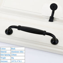 Load image into Gallery viewer, Doorknob Solid Modern Simple Furniture Hardware Accessories Drawer Cabinet Door Handle American Black Cabinet Wardrobe Single Hole Knobs
