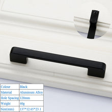 Load image into Gallery viewer, Doorknob Solid Modern Simple Furniture Hardware Accessories Drawer Cabinet Door Handle American Black Cabinet Wardrobe Single Hole Knobs
