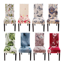 Load image into Gallery viewer, Spandex Chair Cover Stretch Home Dining Elastic Floral Print Chair Covers Multifunctional Spandex Elastic Cloth Universal Size
