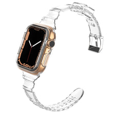 Load image into Gallery viewer, Sport Clear Band + Case for Apple Watch 7 6 SE 5 4 3 2 1 Transparent silicone Strap for iwatch Strap 40mm 44mm 42MM 41MM 45MM
