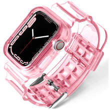 Load image into Gallery viewer, Sport Clear Band + Case for Apple Watch 7 6 SE 5 4 3 2 1 Transparent silicone Strap for iwatch Strap 40mm 44mm 42MM 41MM 45MM
