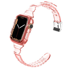 Load image into Gallery viewer, Sport Clear Band + Case for Apple Watch 7 6 SE 5 4 3 2 1 Transparent silicone Strap for iwatch Strap 40mm 44mm 42MM 41MM 45MM
