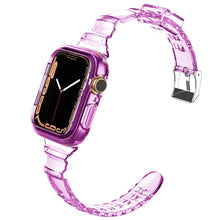 Load image into Gallery viewer, Sport Clear Band + Case for Apple Watch 7 6 SE 5 4 3 2 1 Transparent silicone Strap for iwatch Strap 40mm 44mm 42MM 41MM 45MM
