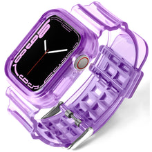 Load image into Gallery viewer, Sport Clear Band + Case for Apple Watch 7 6 SE 5 4 3 2 1 Transparent silicone Strap for iwatch Strap 40mm 44mm 42MM 41MM 45MM
