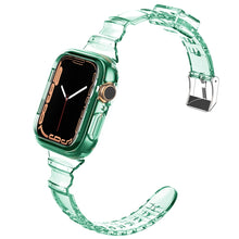 Load image into Gallery viewer, Sport Clear Band + Case for Apple Watch 7 6 SE 5 4 3 2 1 Transparent silicone Strap for iwatch Strap 40mm 44mm 42MM 41MM 45MM
