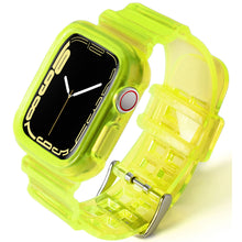 Load image into Gallery viewer, Sport Clear Band + Case for Apple Watch 7 6 SE 5 4 3 2 1 Transparent silicone Strap for iwatch Strap 40mm 44mm 42MM 41MM 45MM
